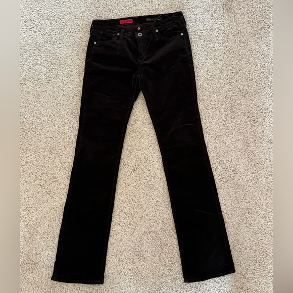 AG The Kiss brown Velvet Jeans Size 27 - Picture 1 of 4